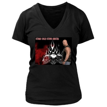 Steve Austin Women's Deep V-Neck TShirt