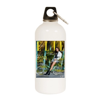 Alessandra Ambrosio White Water Bottle With Carabiner