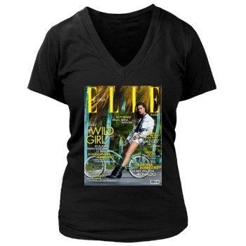 Alessandra Ambrosio Women's Deep V-Neck TShirt