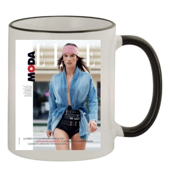 Alessandra Ambrosio 11oz Colored Rim & Handle Mug