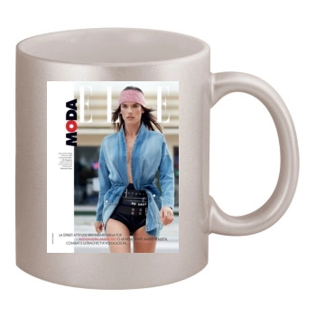 Alessandra Ambrosio 11oz Metallic Silver Mug