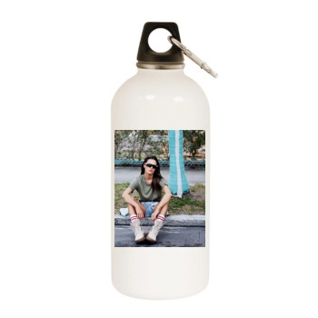 Alessandra Ambrosio White Water Bottle With Carabiner