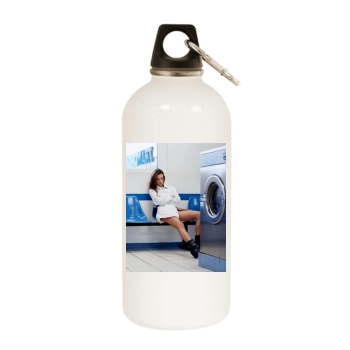 Alessandra Ambrosio White Water Bottle With Carabiner