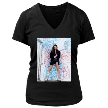 Alessandra Ambrosio Women's Deep V-Neck TShirt