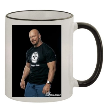 Steve Austin 11oz Colored Rim & Handle Mug