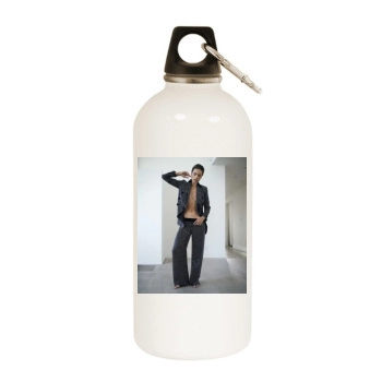 Alessandra Ambrosio White Water Bottle With Carabiner