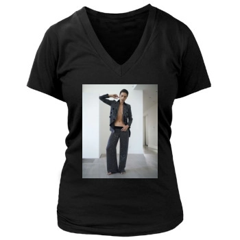 Alessandra Ambrosio Women's Deep V-Neck TShirt