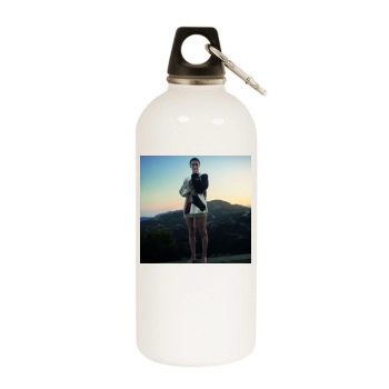 Alessandra Ambrosio White Water Bottle With Carabiner