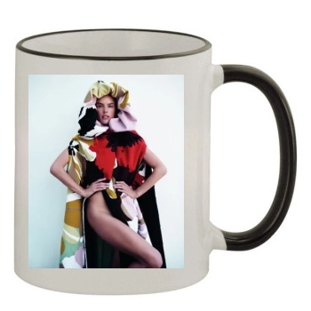 Alessandra Ambrosio 11oz Colored Rim & Handle Mug