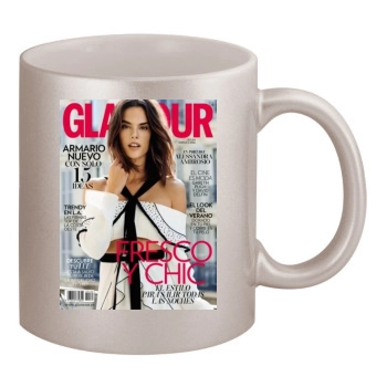 Alessandra Ambrosio 11oz Metallic Silver Mug