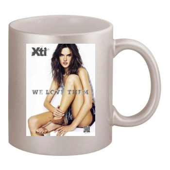 Alessandra Ambrosio 11oz Metallic Silver Mug