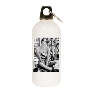 Alessandra Ambrosio White Water Bottle With Carabiner