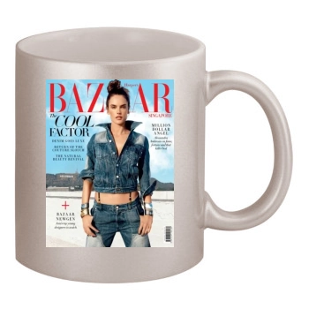 Alessandra Ambrosio 11oz Metallic Silver Mug