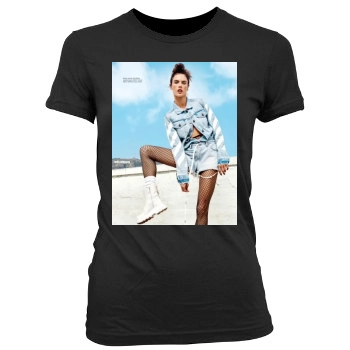 Alessandra Ambrosio Women's Junior Cut Crewneck T-Shirt