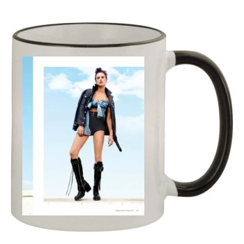 Alessandra Ambrosio 11oz Colored Rim & Handle Mug