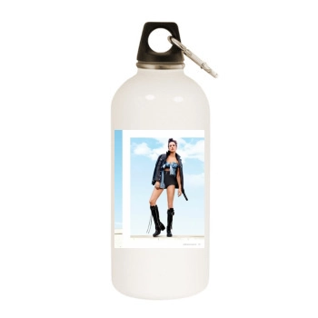 Alessandra Ambrosio White Water Bottle With Carabiner