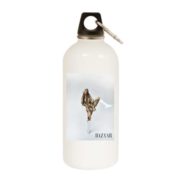 Alessandra Ambrosio White Water Bottle With Carabiner