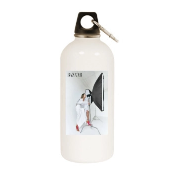 Alessandra Ambrosio White Water Bottle With Carabiner