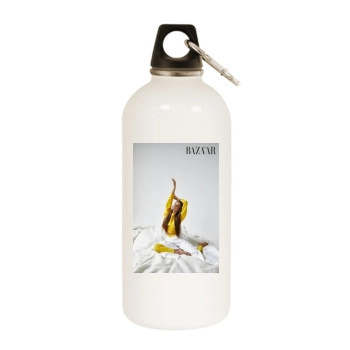 Alessandra Ambrosio White Water Bottle With Carabiner