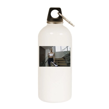 Alessandra Ambrosio White Water Bottle With Carabiner