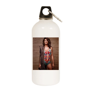 Alessandra Ambrosio White Water Bottle With Carabiner