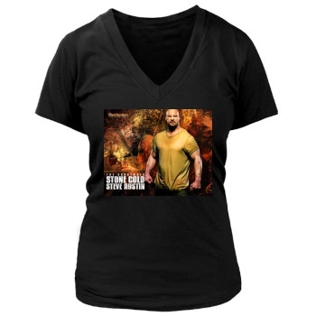 Steve Austin Women's Deep V-Neck TShirt