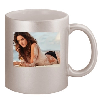 Alessandra Ambrosio 11oz Metallic Silver Mug