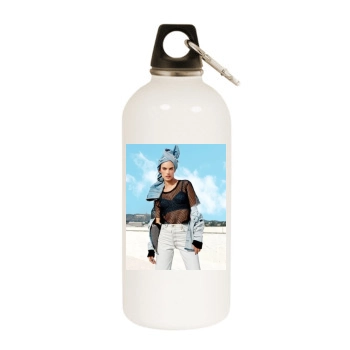 Alessandra Ambrosio White Water Bottle With Carabiner