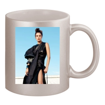 Alessandra Ambrosio 11oz Metallic Silver Mug