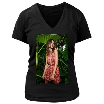 Alessandra Ambrosio Women's Deep V-Neck TShirt