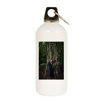 Alessandra Ambrosio White Water Bottle With Carabiner