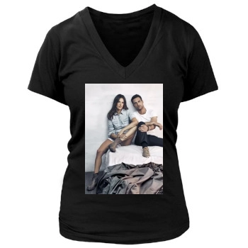 Alessandra Ambrosio Women's Deep V-Neck TShirt