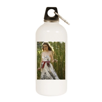 Alicia Silverstone White Water Bottle With Carabiner