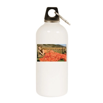 Alicia Silverstone White Water Bottle With Carabiner