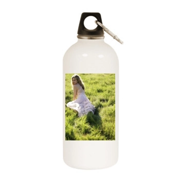 Alicia Silverstone White Water Bottle With Carabiner