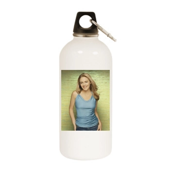 Alicia Silverstone White Water Bottle With Carabiner