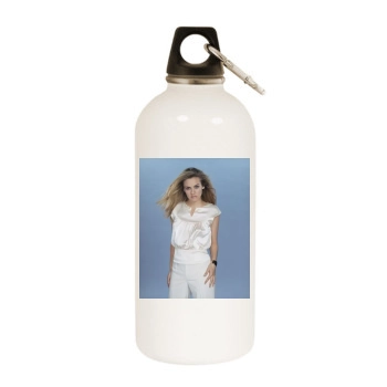 Alicia Silverstone White Water Bottle With Carabiner