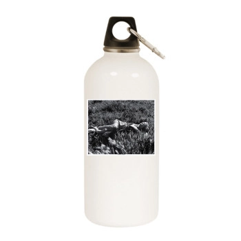 Alicia Silverstone White Water Bottle With Carabiner