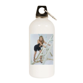 Alicia Silverstone White Water Bottle With Carabiner