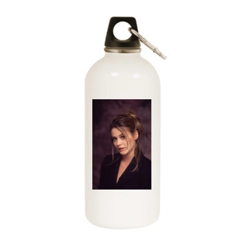 Alicia Silverstone White Water Bottle With Carabiner