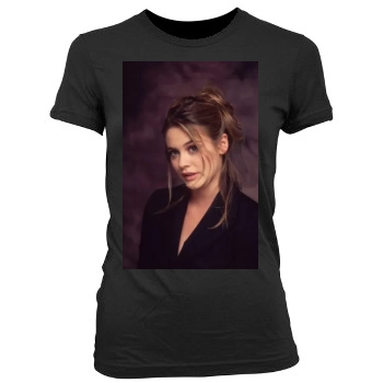 Alicia Silverstone Women's Junior Cut Crewneck T-Shirt