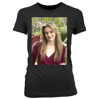 Alicia Silverstone Women's Junior Cut Crewneck T-Shirt