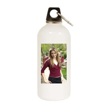 Alicia Silverstone White Water Bottle With Carabiner