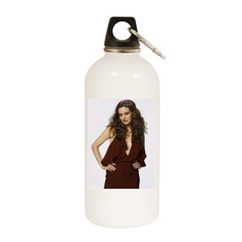 Alicia Silverstone White Water Bottle With Carabiner