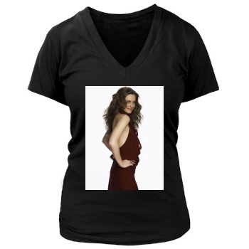 Alicia Silverstone Women's Deep V-Neck TShirt