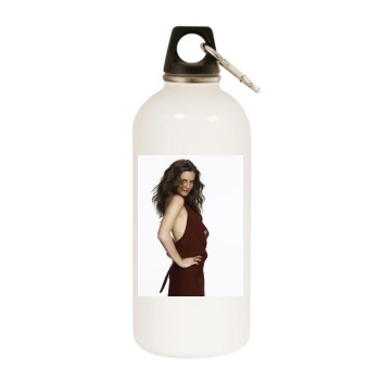 Alicia Silverstone White Water Bottle With Carabiner