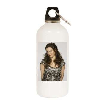 Alicia Silverstone White Water Bottle With Carabiner