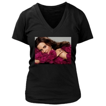 Alicia Silverstone Women's Deep V-Neck TShirt