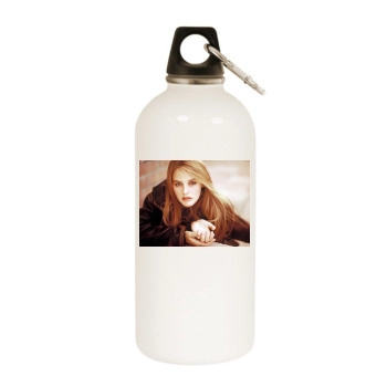 Alicia Silverstone White Water Bottle With Carabiner