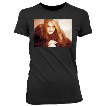 Alicia Silverstone Women's Junior Cut Crewneck T-Shirt